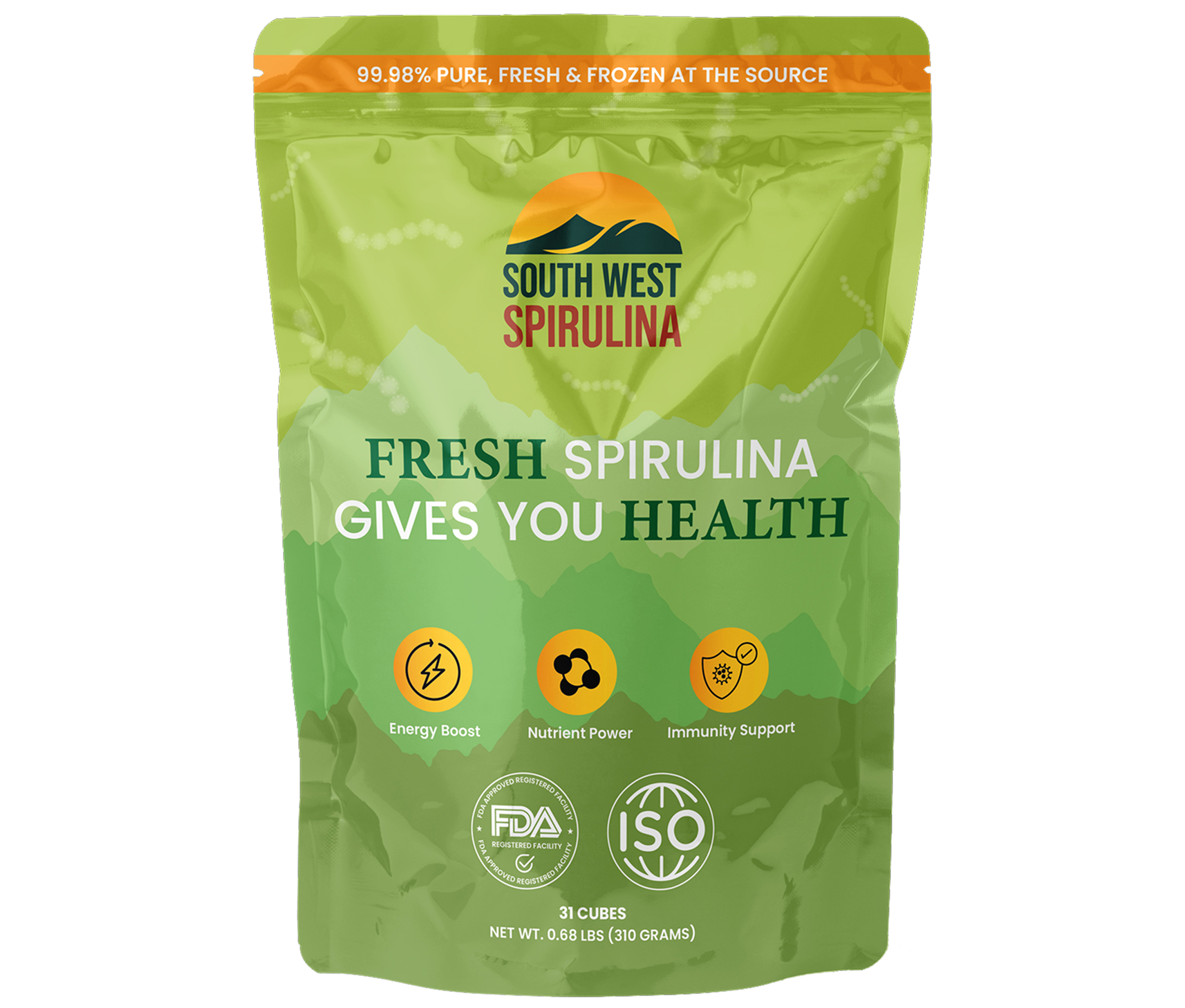 31-front 31 cubes - Frozen Fresh Spirulina 30% off. Add to cart to see the price. - Image 1